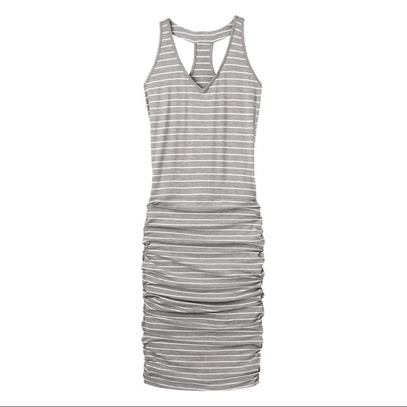 Athleta Dresses & Skirts - [Athleta] Racerback Ruched Striped Dress